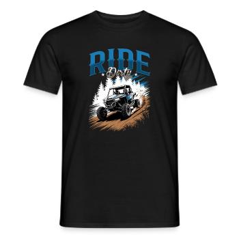 UTV Tout-Terrain 4 Roues Côte à côte - T-shirt homme - noir - Devant - AI Model Male 178 light (178cm)
