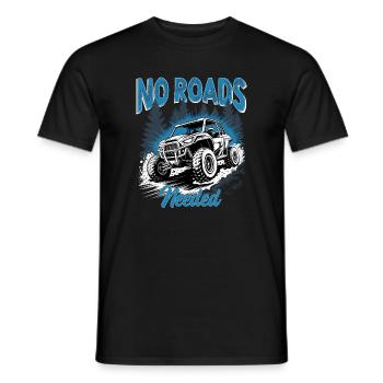 UTV Tout-Terrain 4 Roues Côte à côte - T-shirt homme - noir - Devant - AI Model Male 178 light (178cm)