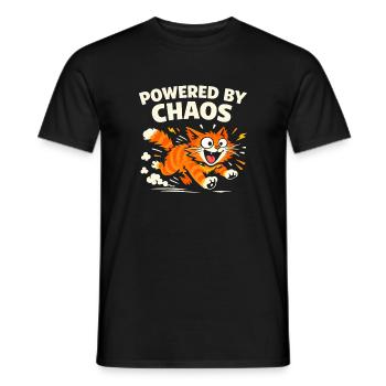 Orange Cat Chaos Funny Cat Orange Tabby Meme - Men's T-Shirt - black - Front - AI Model Male 178 light (178cm)