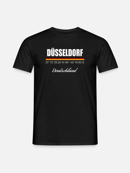 Düsseldorf - Männer T-Shirt - Schwarz
