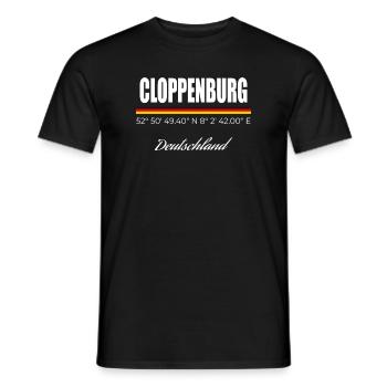 Cloppenburg - Männer T-Shirt - Schwarz - Vorne - AI Model Male 178 light (178cm)