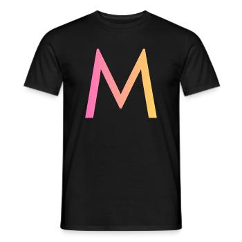 M - Männer T-Shirt - Schwarz - Vorne - AI Model Male 178 light (178cm)
