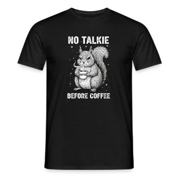 Kein Gespräch Vor Kaffee Liebhaber Eichhörnchen - Männer T-Shirt - Schwarz - Vorne - AI Model Male 178 light (178cm)