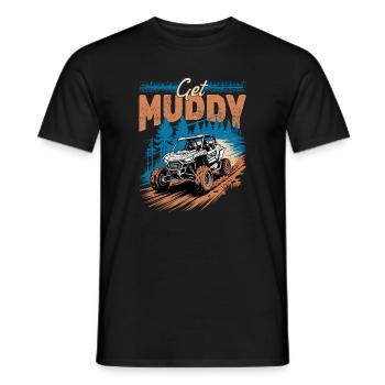 UTV Tout-Terrain 4 Roues Côte à côte - T-shirt homme - noir - Devant - AI Model Male 178 light (178cm)
