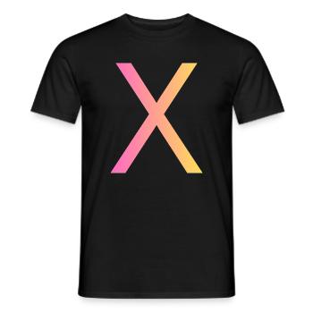 x - Men's T-Shirt - black - Front - AI Model Male 178 light (178cm)