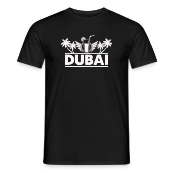 Dubai Palm Trees Drink Logo - Men's T-Shirt - black - Front - AI Model Male 178 light (178cm)