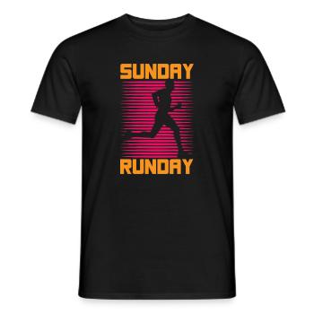 Coureur de course Marathon du dimanche Runday - T-shirt homme - noir - Devant - AI Model Male 178 light (178cm)
