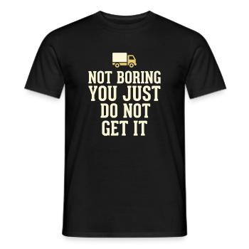 Truck Sim Truck Simulator Sim Trucker Long Haul - Men's T-Shirt - black - Front - AI Model Male 178 light (178cm)