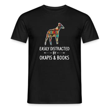 Bookish Donkey Library Silhouette - Men's T-Shirt - black - Front - AI Model Male 178 light (178cm)