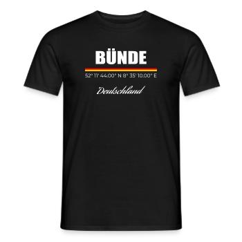 Bünde - Männer T-Shirt - Schwarz - Vorne - AI Model Male 178 light (178cm)