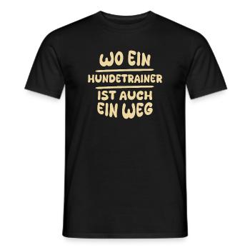 Weg des Hundetrainers – Zitat Grafikprint - Männer T-Shirt - Schwarz - Vorne - AI Model Male 178 light (178cm)