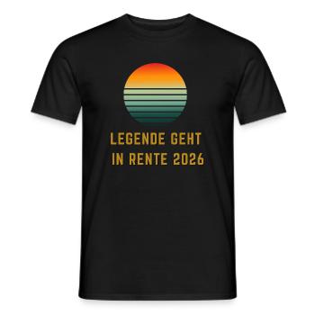Legende geht in Rente 2026 - Minimalistisches Absc - Männer T-Shirt - Schwarz - Vorne - AI Model Male 178 light (178cm)