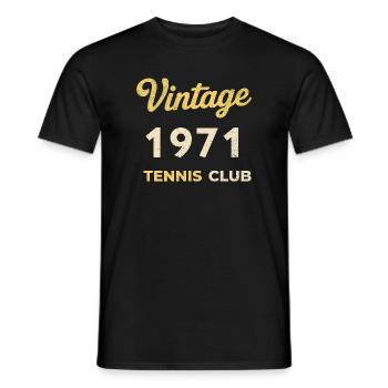 Vintage 1971 Tennis Club Retro Geburtstag Geschenk - Männer T-Shirt - Schwarz - Vorne - AI Model Male 178 light (178cm)