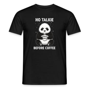 Kein Gespräch Vor Kaffee Liebhaber Panda - Männer T-Shirt - Schwarz - Vorne - AI Model Male 178 light (178cm)