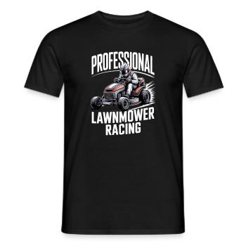 Course de tracteurs à pelouse Course de tondeuses à gazon - T-shirt homme - noir - Devant - AI Model Male 178 light (178cm)