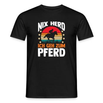 Reiten Pferdeliebhaber Reiterhof Pferde - Männer T-Shirt - Schwarz - Vorne - AI Model Male 178 light (178cm)