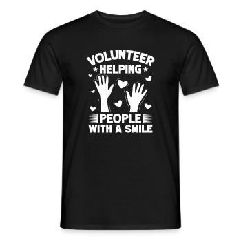 Social Worker Quote Helping People With Smile - Men's T-Shirt - black - Front - AI Model Male 178 light (178cm)