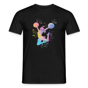 Cheerpom pom girls Mom Cheerleading - T-shirt homme - noir - Devant - AI Model Male 178 light (178cm)