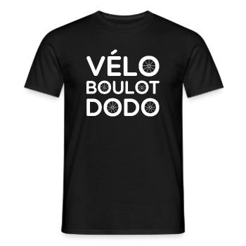 Fahrrad, Arbeit, Schlaf, Humor, Stadtradfahrer - Männer T-Shirt - Schwarz - Vorne - AI Model Male 178 light (178cm)
