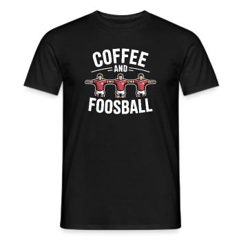 Table Soccer Evolution Funny Foosball Foosball - Men's T-Shirt - black - Front - AI Model Male 178 light (178cm)
