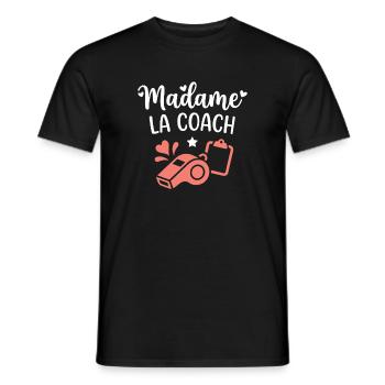 Madame La Coach - T-shirt homme - noir - Devant - AI Model Male 178 light (178cm)
