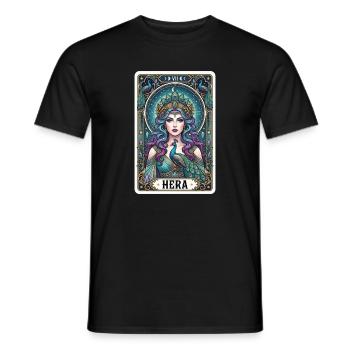 Hera Tarot Card - Men's T-Shirt - black - Front - AI Model Male 178 light (178cm)