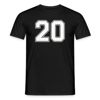 20- - Men's T-Shirt - black - Front - AI Model Male 178 light (178cm)