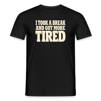 Ausgebrannter Millennial, Müder Erwachsener, - Männer T-Shirt - Schwarz - Vorne - AI Model Male 178 light (178cm)