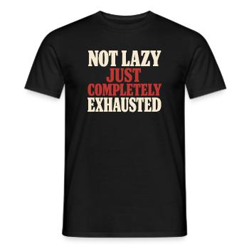 Ausgebrannter Millennial, Müder Erwachsener, - Männer T-Shirt - Schwarz - Vorne - AI Model Male 178 light (178cm)