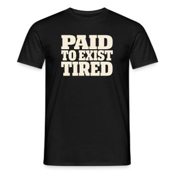 Ausgebrannter Millennial, Müder Erwachsener, - Männer T-Shirt - Schwarz - Vorne - AI Model Male 178 light (178cm)