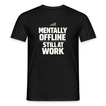 Ausgebrannter Millennial, Müder Erwachsener, - Männer T-Shirt - Schwarz - Vorne - AI Model Male 178 light (178cm)