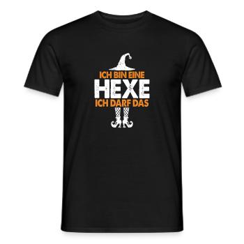 Ich bin eine Hexe, ich darf das - Männer T-Shirt - Schwarz - Vorne - AI Model Male 178 light (178cm)