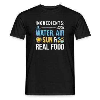 Nutrition Santé Sports - T-shirt homme - noir - Devant - AI Model Male 178 light (178cm)