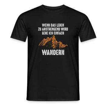Wandern Spruch Bergmotiv - Männer T-Shirt - Schwarz - Vorne - AI Model Male 178 light (178cm)