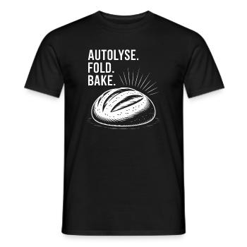 Bread Bold : Art de l’autolyse - T-shirt homme - noir - Devant - AI Model Male 178 light (178cm)