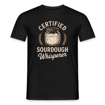 Certified Sourdough Whisperer - Men's T-Shirt - black - Front - AI Model Male 178 light (178cm)