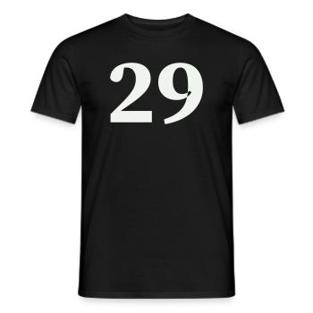 29 - Männer T-Shirt - Schwarz - Vorne - AI Model Male 178 light (178cm)