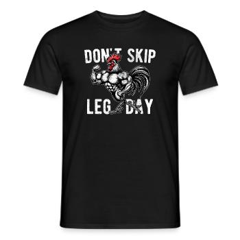 Lass den Beintag nicht aus, lustige FITNESSSTUDIO-Bodybuilding. - Männer T-Shirt - Schwarz - Vorne - AI Model Male 178 light (178cm)