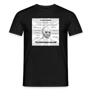 PROBRITAIN2 - Men's T-Shirt - black - Front - AI Model Male 178 light (178cm)