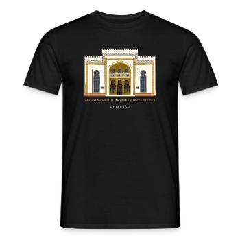 Moldau, Handzeichnung Nationalmuseum Chisinau - Männer T-Shirt - Schwarz - Vorne - AI Model Male 178 light (178cm)