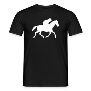 horses - Men's T-Shirt - black - Front - AI Model Male 178 light (178cm)