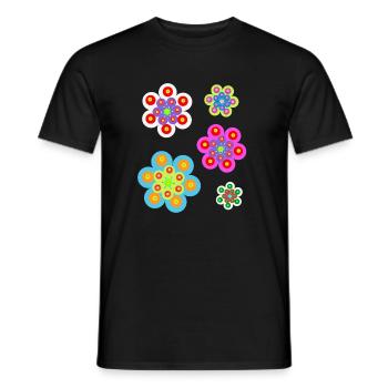 Fille Baby Enfant Rétro Floral Summer - T-shirt homme - noir - Devant - AI Model Male 178 light (178cm)