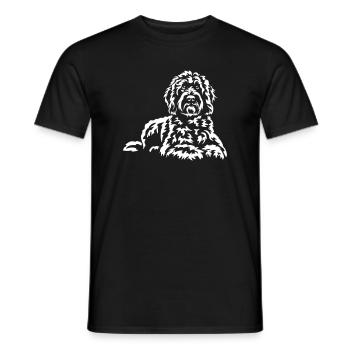 Golden Doodle "Black Edition" - Männer T-Shirt - Schwarz - Vorne - AI Model Male 178 light (178cm)
