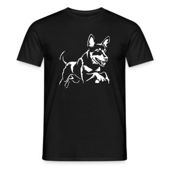 Australian Kelpie « Édition Noire » - T-shirt homme - noir - Devant - AI Model Male 178 light (178cm)