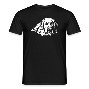 Labrador "Black Edition" - Men's T-Shirt - black - Front - AI Model Male 178 light (178cm)