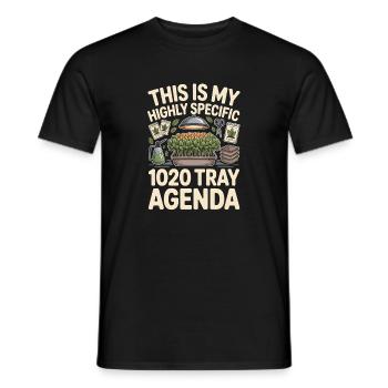 Ordre du jour du plateau 1020 | Nerd des micropousses - T-shirt homme - noir - Devant - AI Model Male 178 light (178cm)