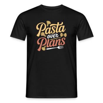 Pasta statt Pläne | Nudel Humor - Männer T-Shirt - Schwarz - Vorne - AI Model Male 178 light (178cm)