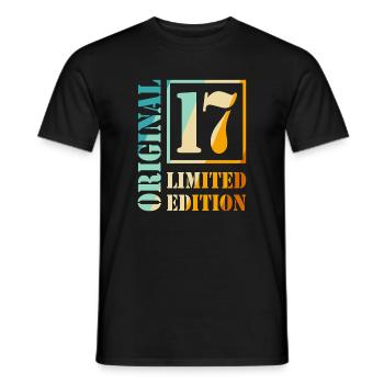 17. Geburtstag Junge Mädchen Teenager Original 17 - Männer T-Shirt - Schwarz - Vorne - AI Model Male 178 light (178cm)