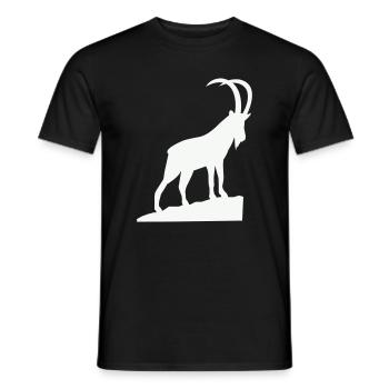 Alpine Bock Silhouette - Men's T-Shirt - black - Front - AI Model Male 178 light (178cm)