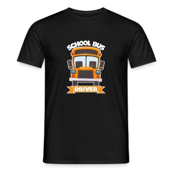 School Bus Driver Bus Operator Bus Captain Job Pro - Men's T-Shirt - black - Front - AI Model Male 178 light (178cm)